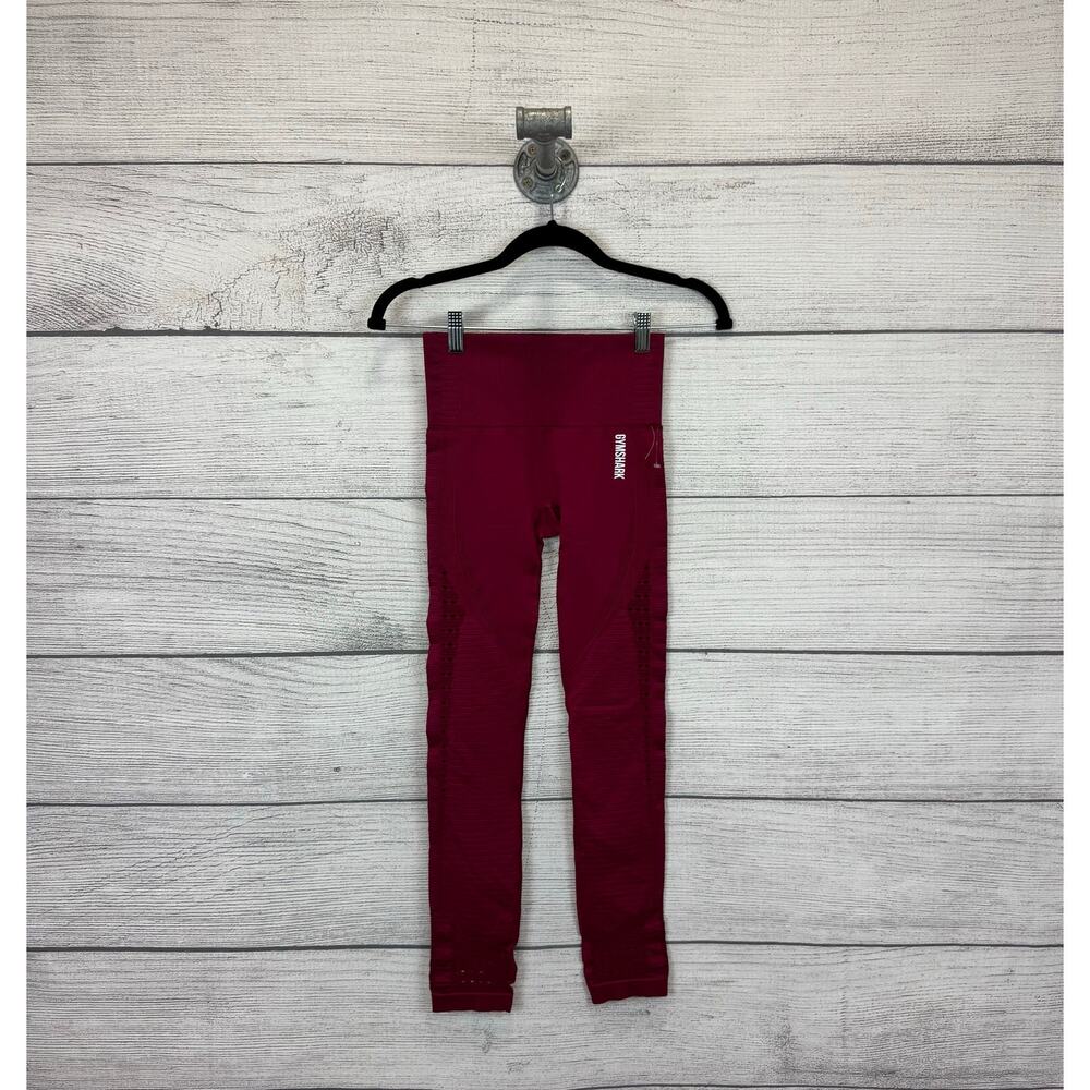 Gymshark Women's Active Wine Perforated Leggings Size XS